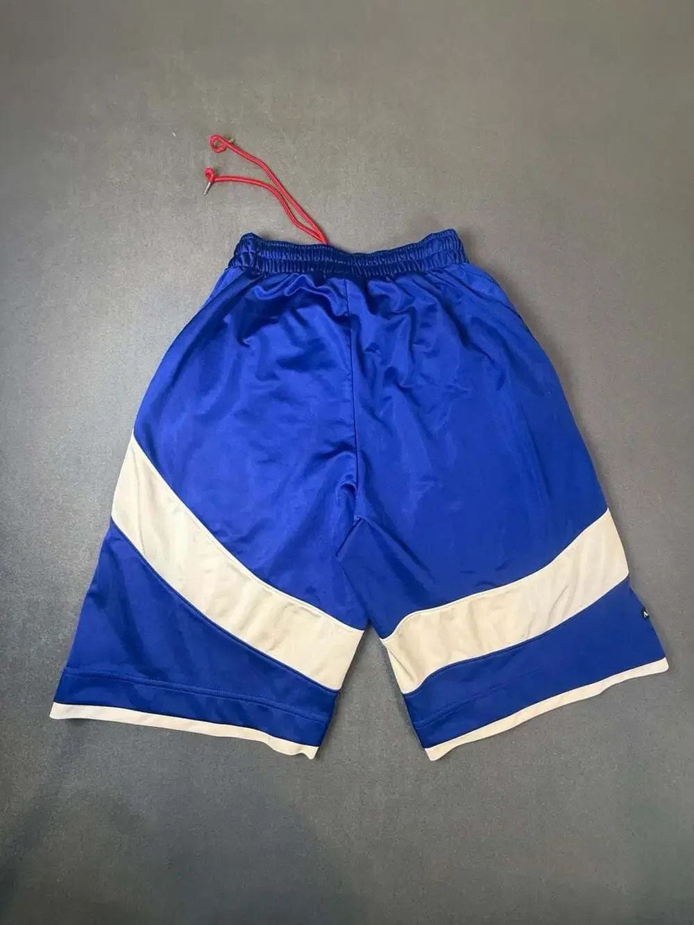 Nike Air Jordan Satin Diamond Basketball Shorts Blue White Red Size S